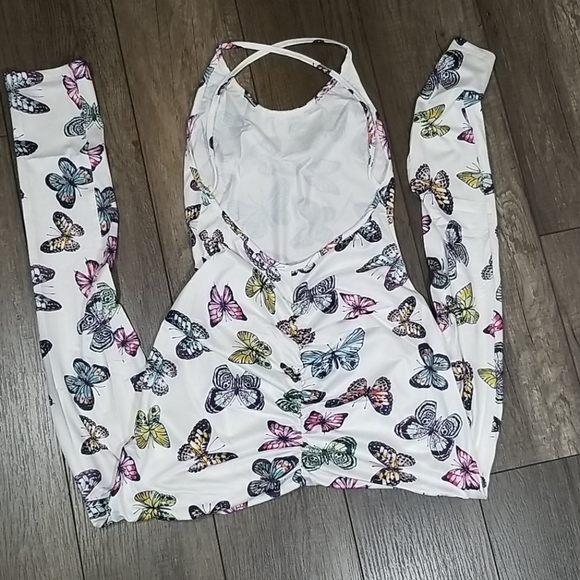 Full Length Women's Stretchy Jump Suit With Scrunchy Butt - Picture 5 of 6